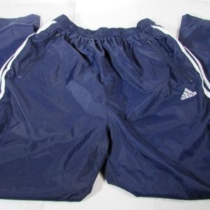 Vintage Adidas Track Lined Pant Blue White Striped